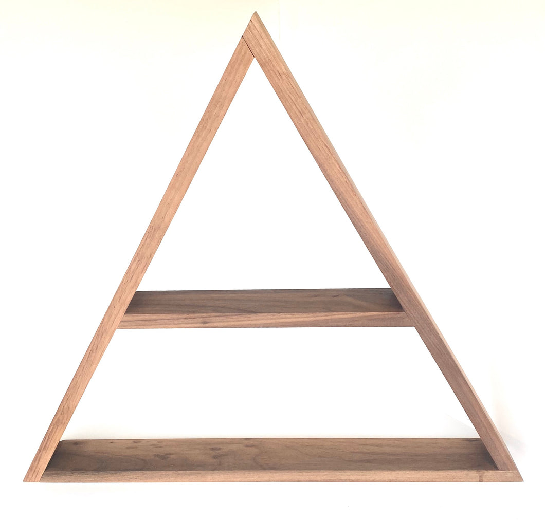 Walnut Medium Triangle Shelf